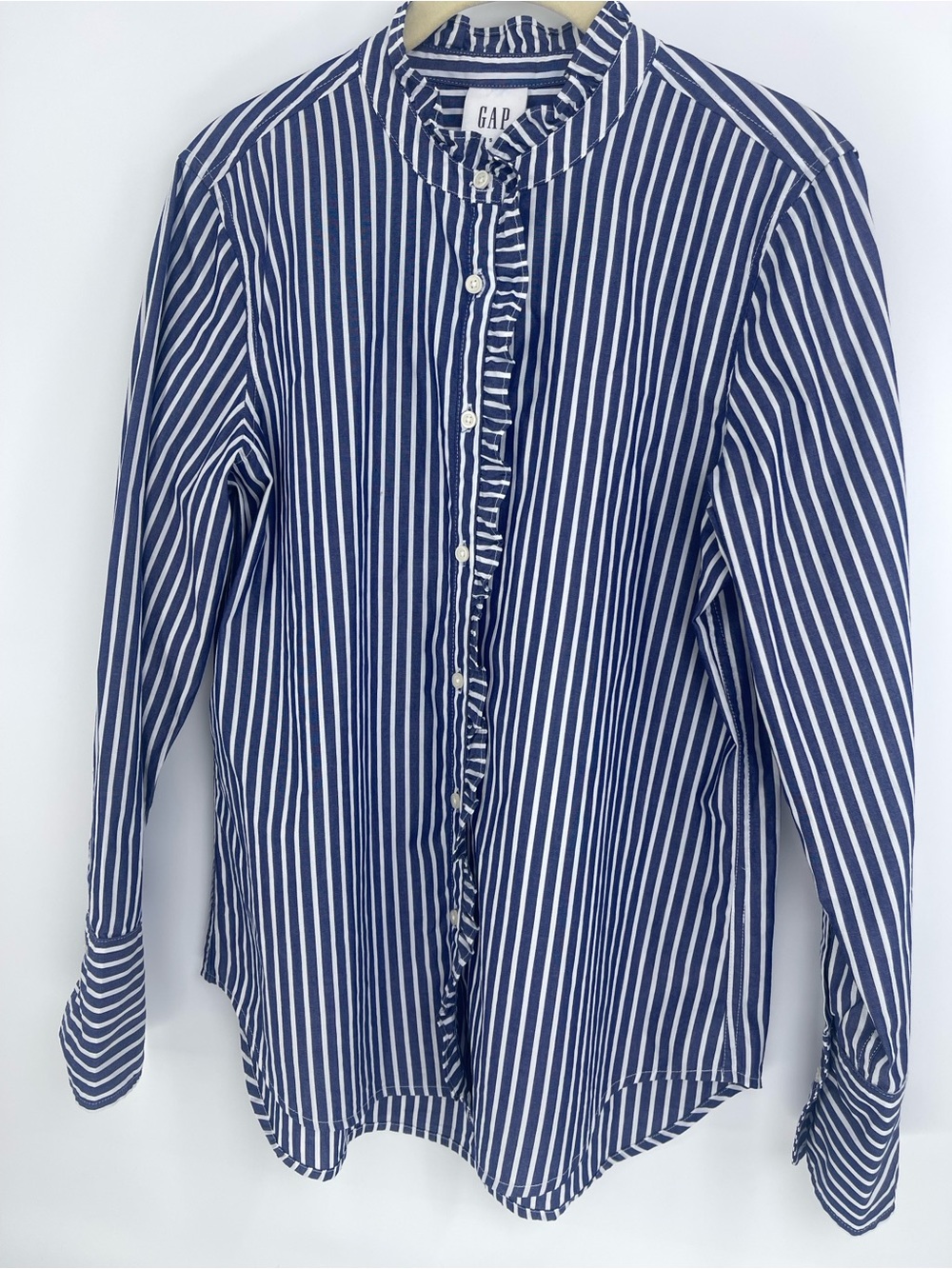 GAP Navy & White Vertical Stripe Button-Down Shirt